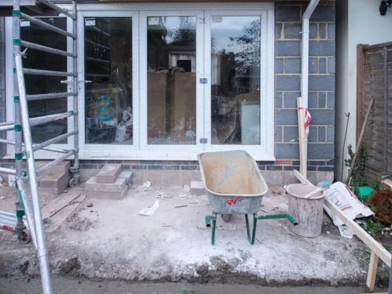 A completed flat roof on the rear addition of a Croydon house